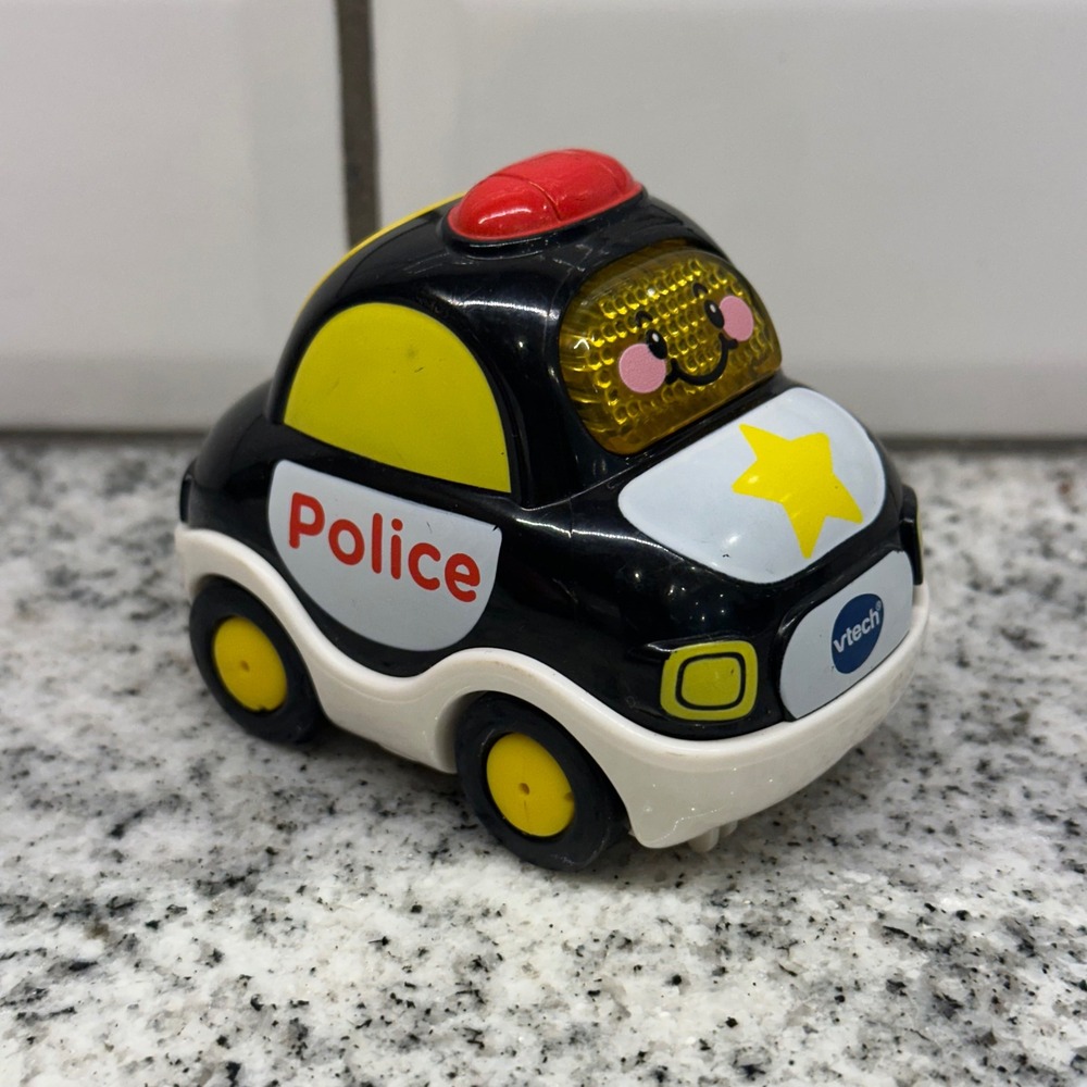 VTech Kids Police Car Black White Go‎ Go Smart Wheels Light Up Sound Toy Car